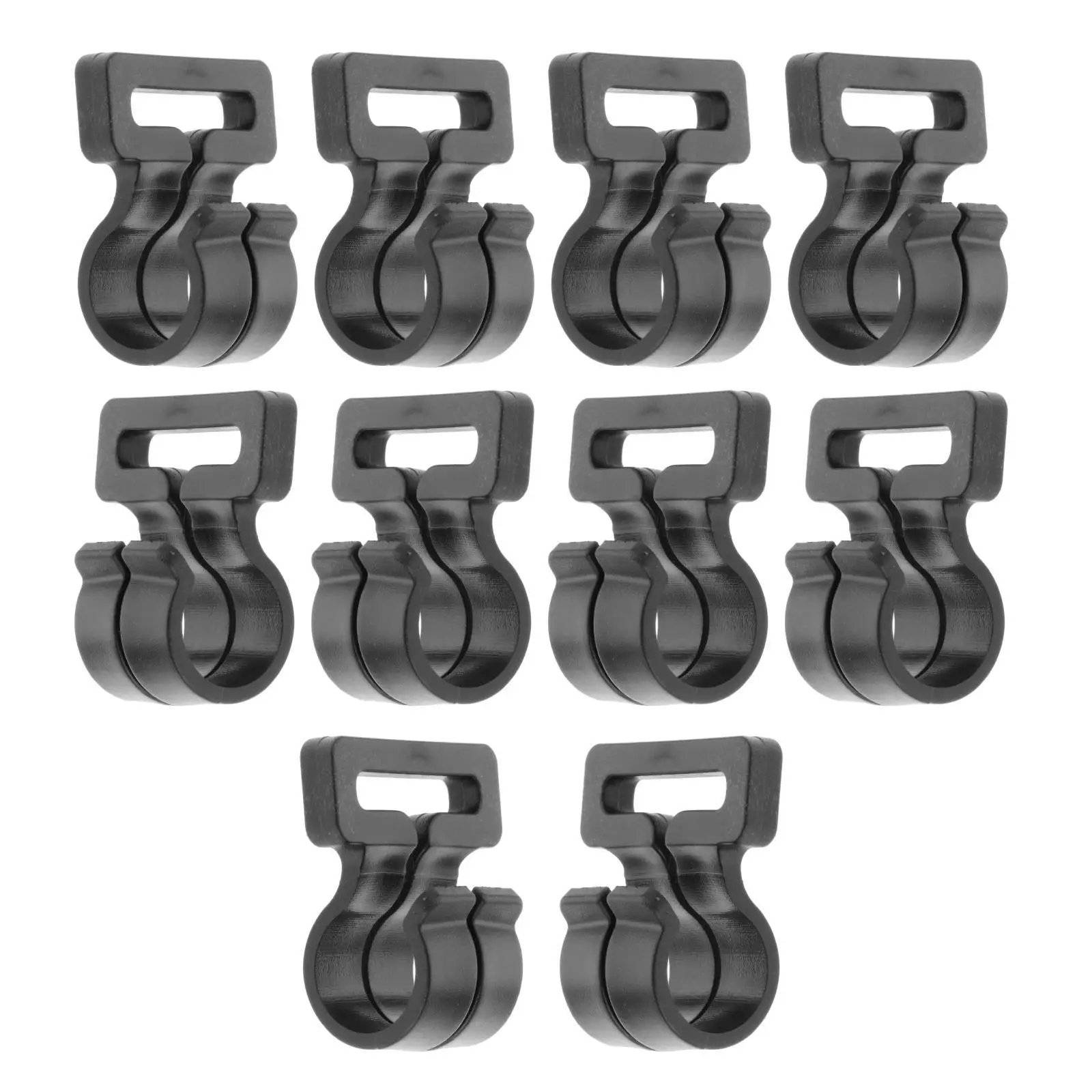 Set of 10 Camping Tent Pole Hook Awning Hooks Windproof Accessories