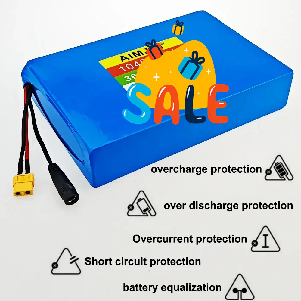

Suitable for electric commuting, commuting tool 36V 10.4AH lithium-ion 10S4P battery pack 18650 auxiliary