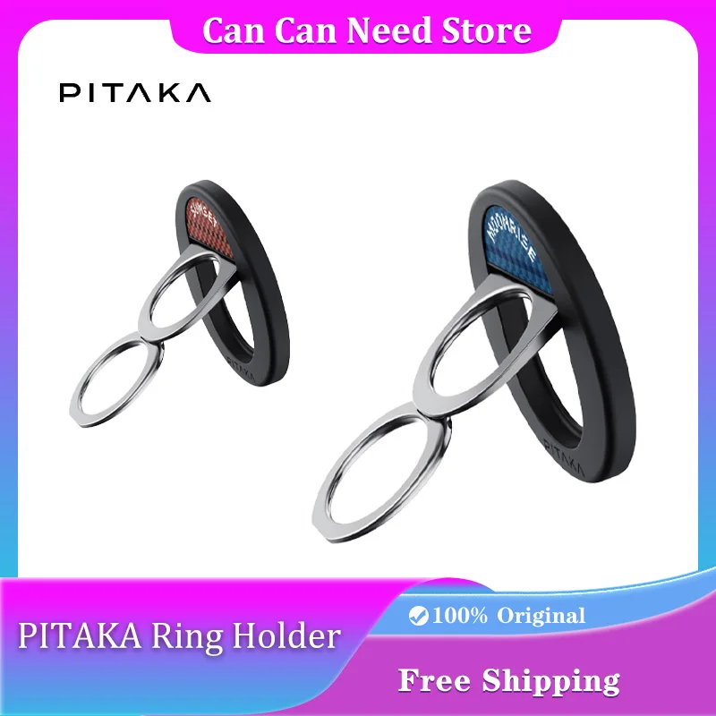 PITAKA Ring Holder MagSafe Phone Grip 360 Degree Rotation Magnetic for IPhone 17 16 and Android Portable Multi-functional Stand
