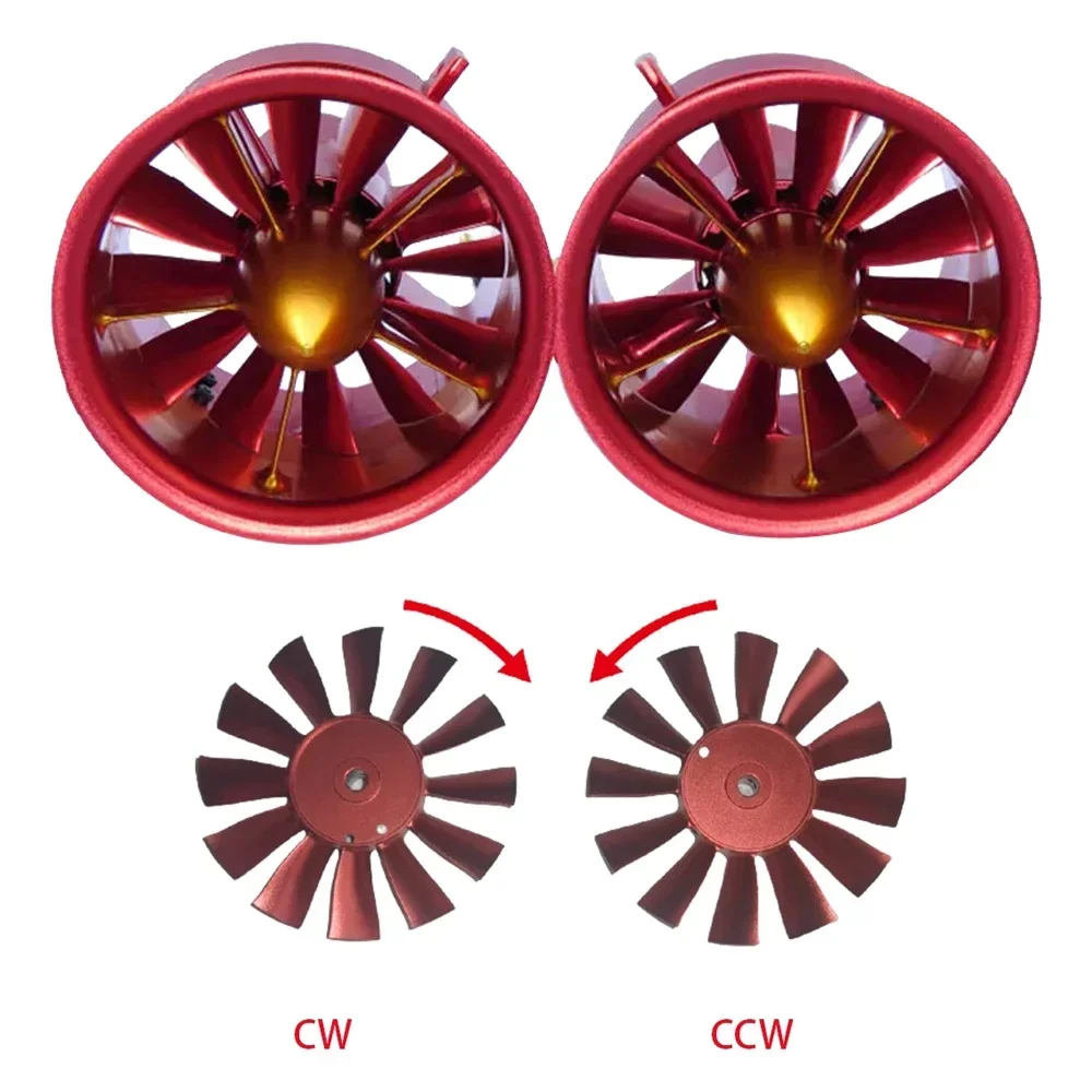 Ventilador EDF UniFlyJP de 90mm, 105mm, 120mm, de Metal, con 12 Aspas y Motor 6S, 12S, 14S para Drones, Helicópteros y Jets RC
