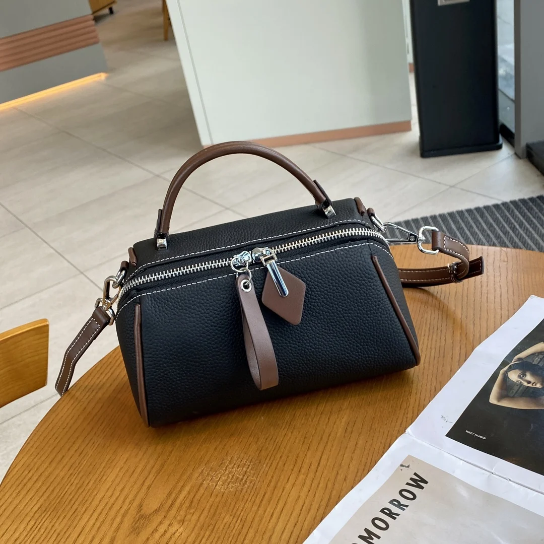 

Повседневная кожаная сумка через плечо для женщин, верхний слой из воловьей кожи, сумка на одно плечо, модная универсальная пригородная сумка