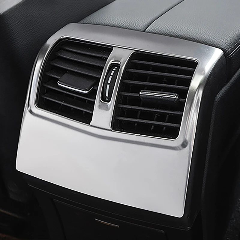 Couvercle de décoration de cadre de sortie de climatisation arrière en acier inoxydable, garniture décorative pour Mercedes Benz classe E W212 2012 – 2015, style automobile