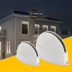 Luz pared para exteriores ventana contorno luminoso candelabro creativo para puerta lámpara LED para terraza, 10W, semicírcule balcon luz impermeable