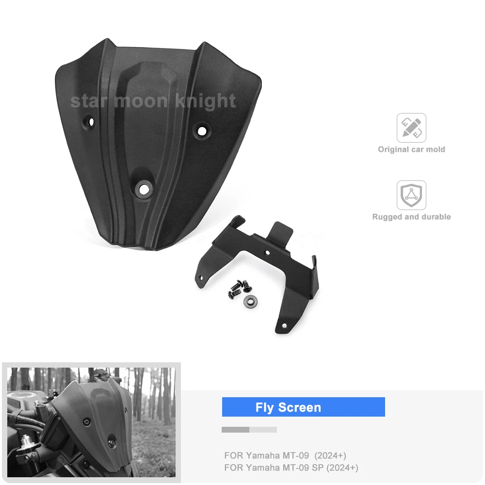 

Motorcycle Accessories Fly Screen Wind Screen For Yamaha MT-09 MT-09 SP MT09 2024- Motorcycle ABS Plastic Wind Deflector