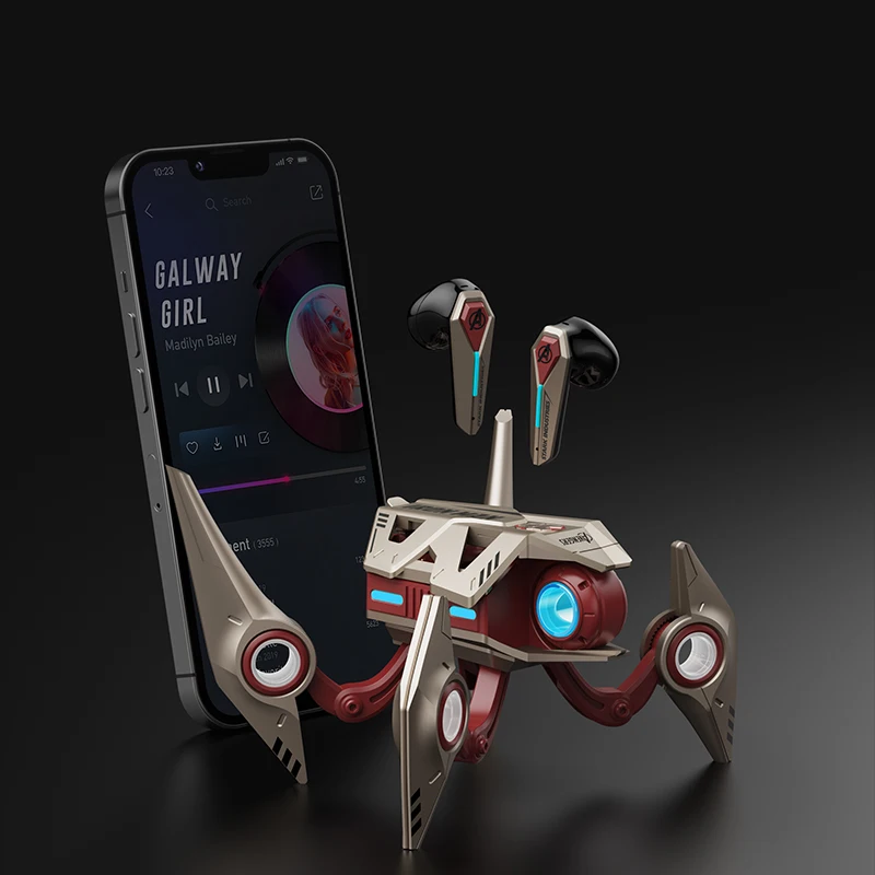 MARVEL PM01 Mecha Style Stereo-Bluetooth-Ohrhörer (TWS) mit aktiver Geräuschunterdrückung (ANC) für Android und IOS