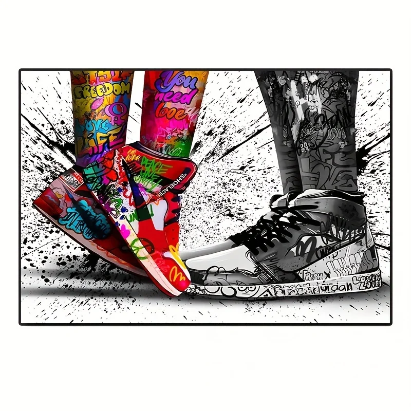 Fashion Graffiti Art Deco Painting Sneakers Sneakers Street Wall Art Poster And Prints Wall Art Picture Living Room Home Decor