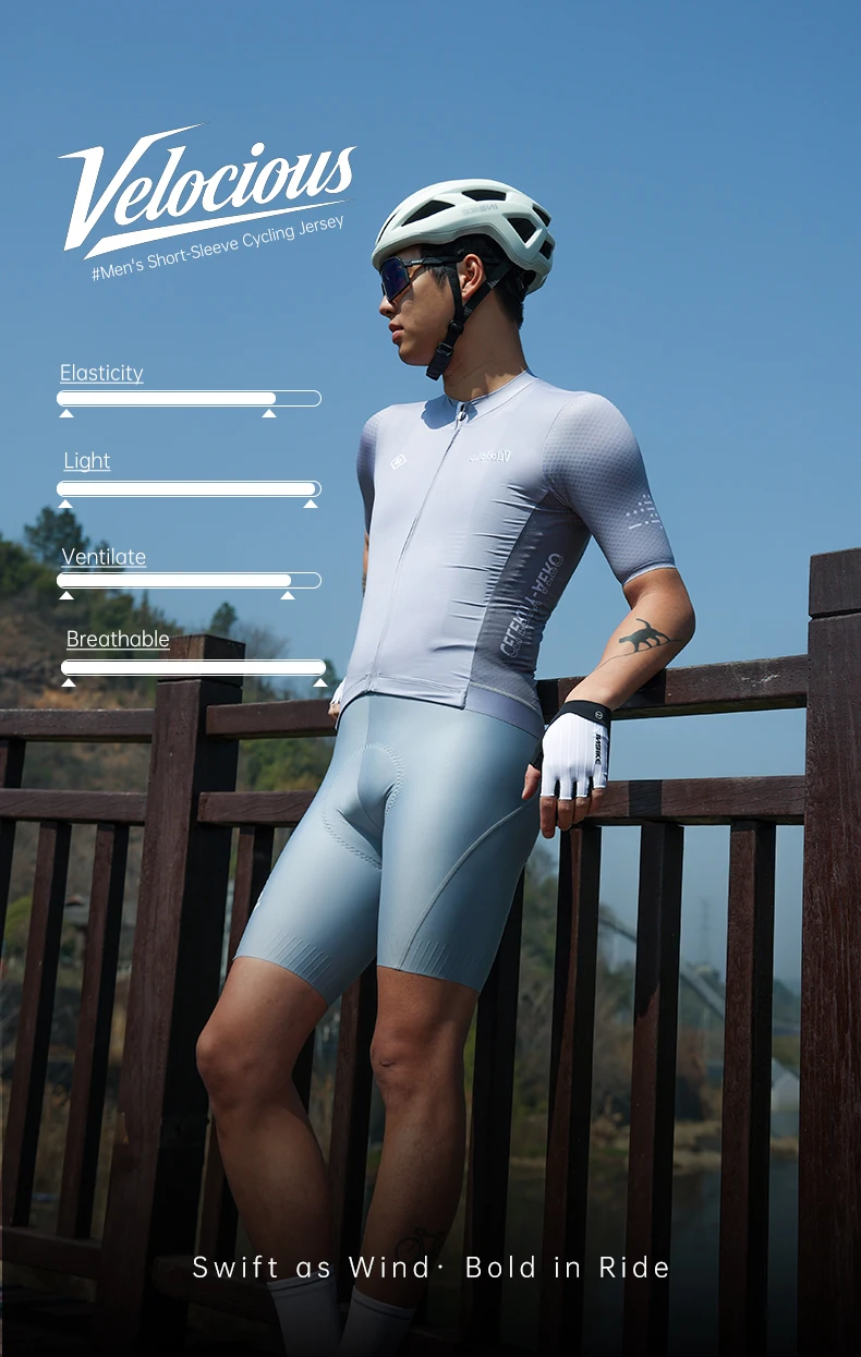 INBIKE Professionelles Radtrikot für Herren, Sommer, atmungsaktiv, schnell trocknend, kurzärmelig, für Rennradfahren, mit Taschen – Detail 1