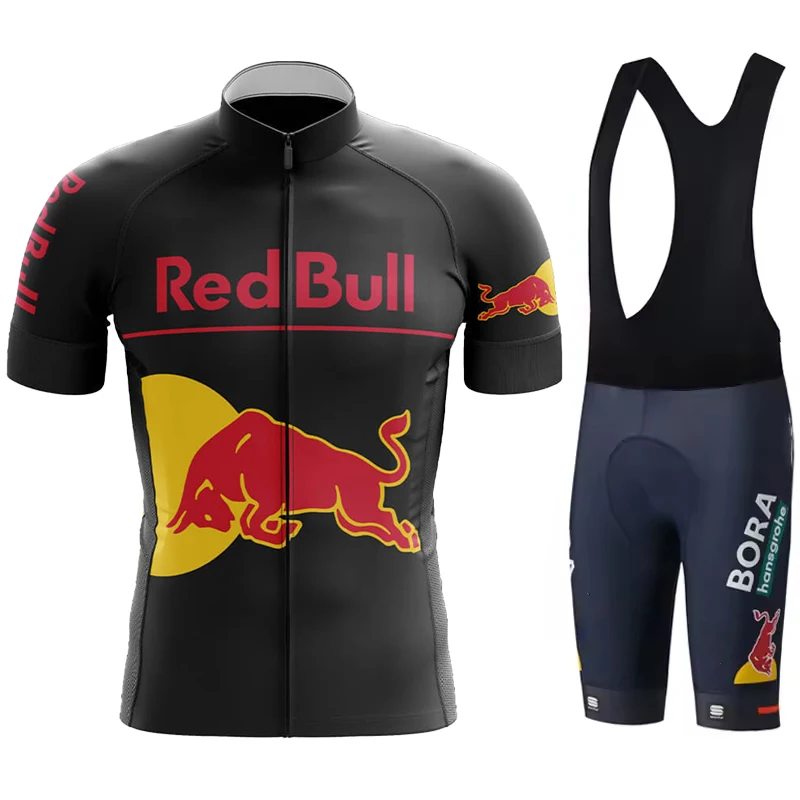 Mtb Shorts Red Bull Cycling Jersey Men Set Man 2024 Summer Triatlon Road Bike Uniform Outfit Men's Pants Gel Clothing Clothes