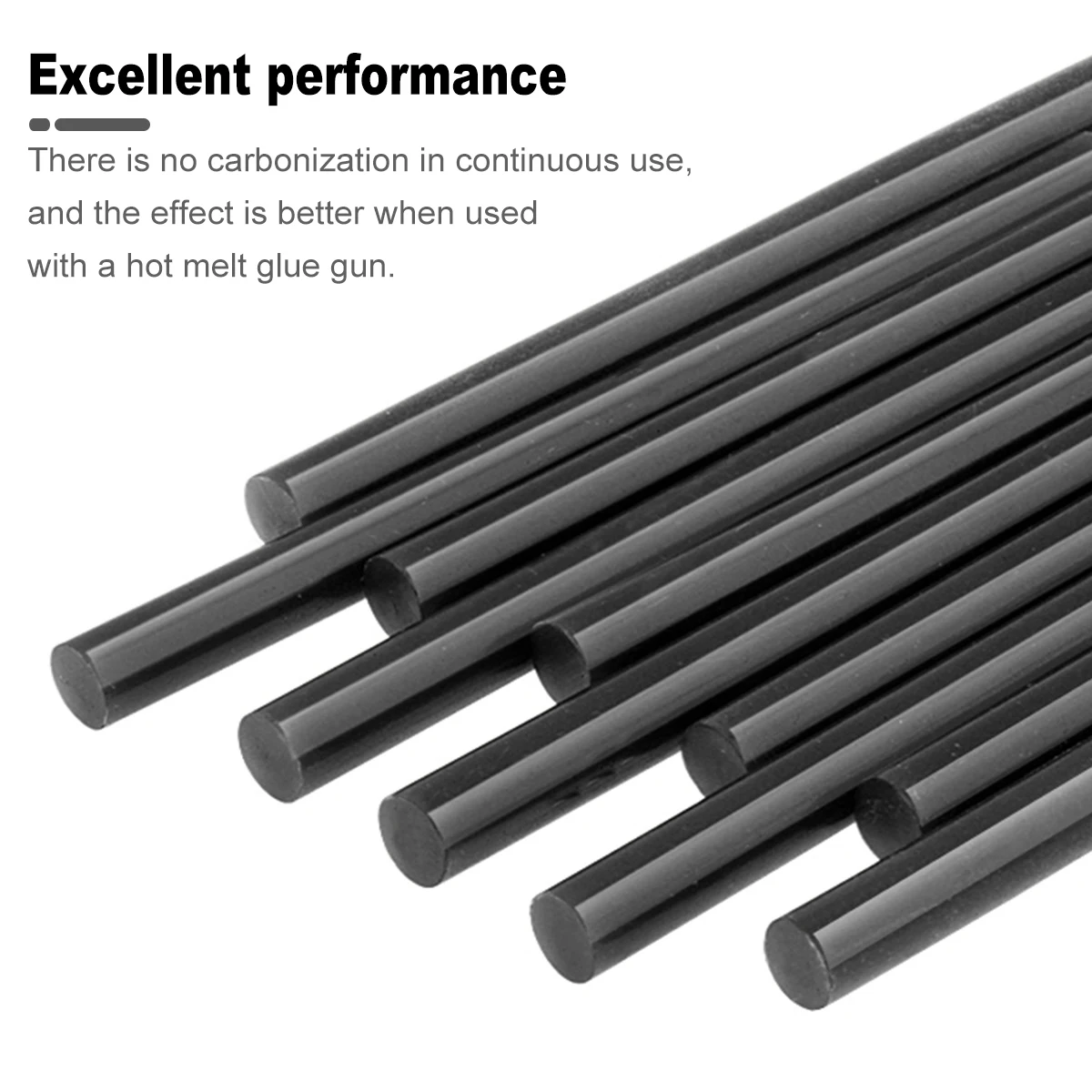Imagem -03 - Black Hot Melt Adesivo Glue Gun Sticks Faça Você Mesmo Ferramentas para Hot Gun Silicone Cozinha e Banheiro Itens 11 mm x 270 mm Pcs 10 Pcs 20 Pcs 30 Pcs