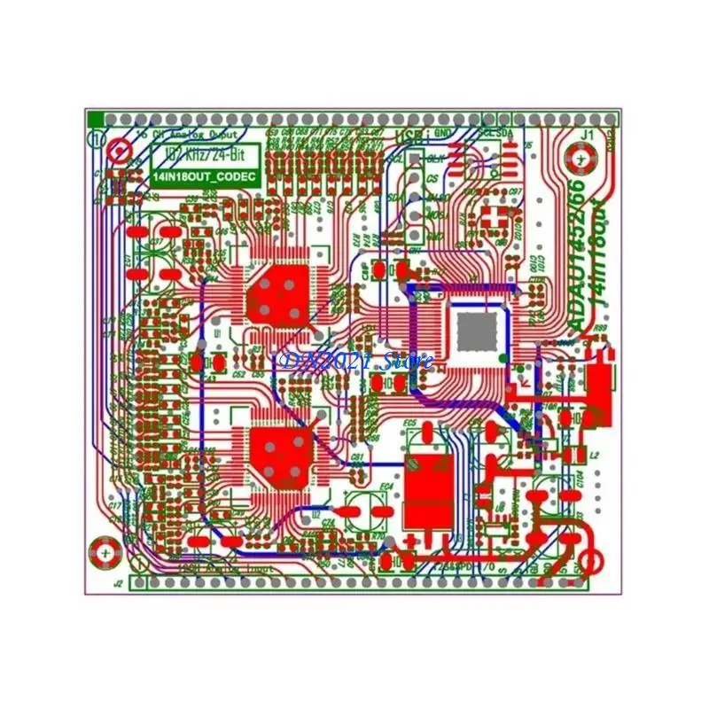 

F3KE Professional ADAU1466 Макетная плата для обработки звука 14 в конфигурации 18 Out Удобная для пользователя среда