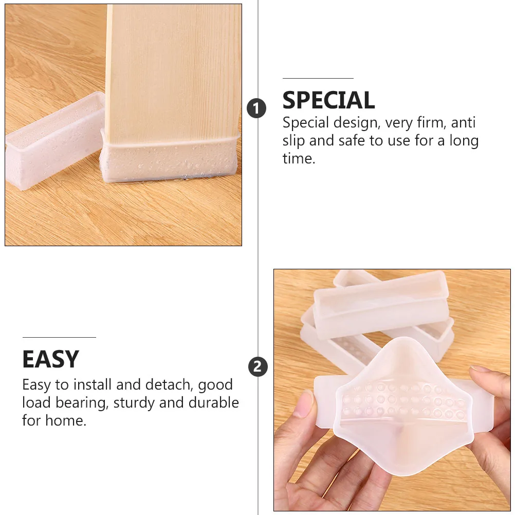 

4 Pcs Furniture Feet Protectors Anti-slip Bed Table Floor Pads Durable Cushions Vibration Noise Reduction Home Use