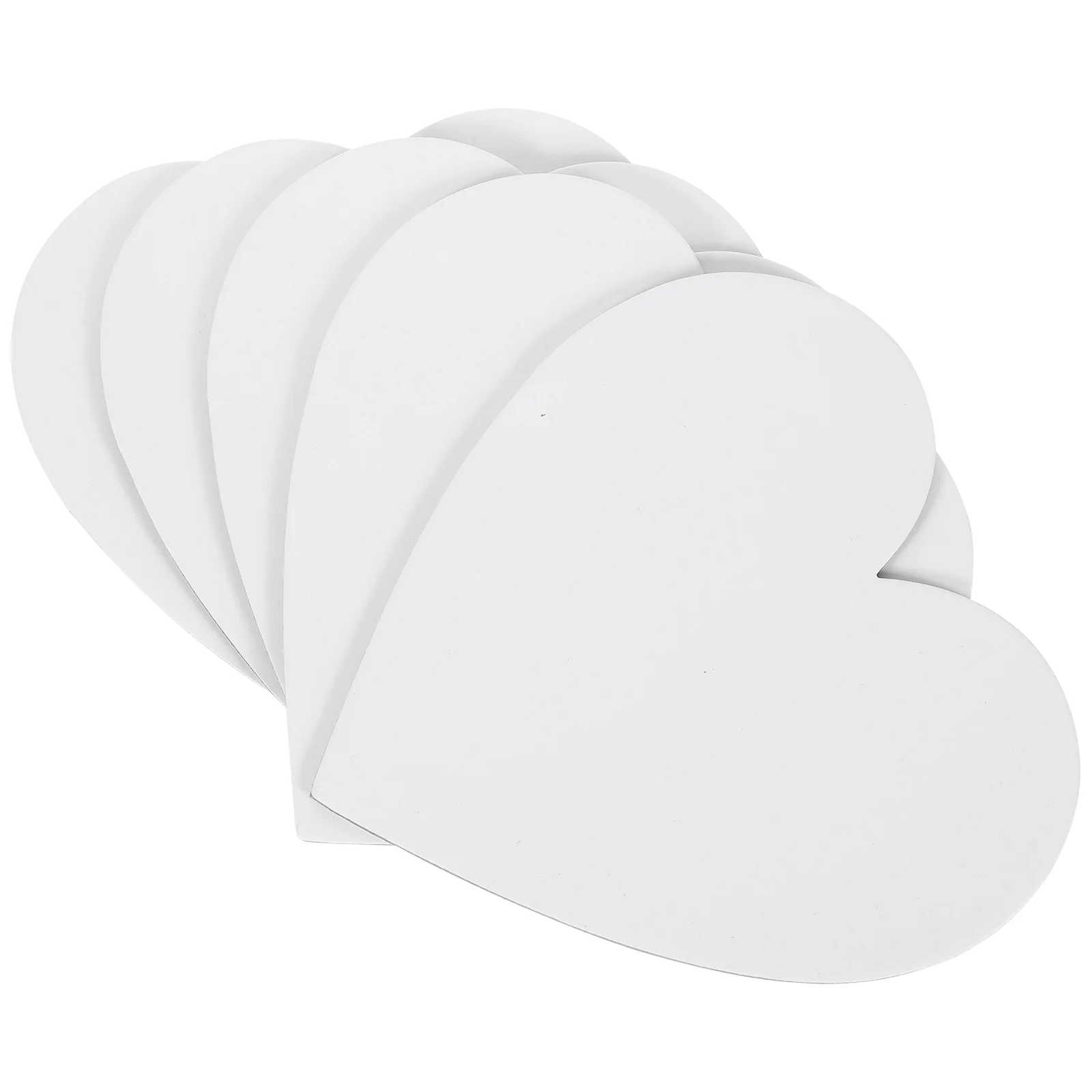 

5 Pcs Heart Shape Cotton Drawing Board Thicken Painting Board Artist Paper Board Oil Paint Canvas Sketchpad (White)