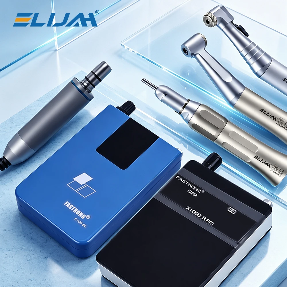 ELIJAH Dental Lab Portable Rechargeable Micromotor With Digital Display Suitable for Low Speed Handpiece Dentistry Equipment