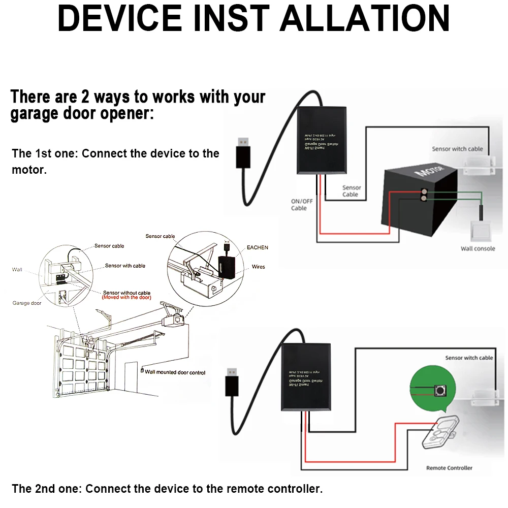 Moduł WiFi do inteligentnych bram garażowych z czujnikiem 5V DC, sterowanie głosowe Tuya Alexa do automatycznych bram skrzydłowych (nie wymaga huba) 1-10 szt.
