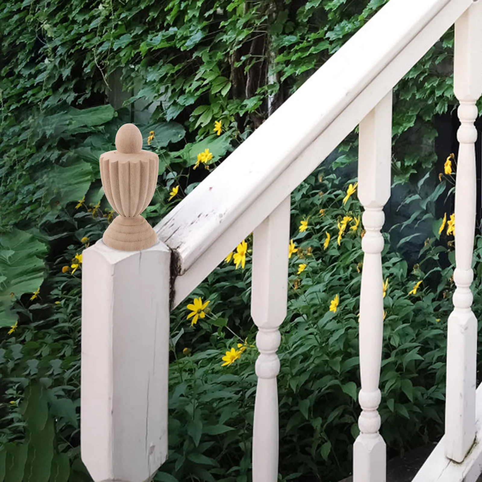 Acabamentos Decorativos de Madeira Inacabada para Escadas, Design Europeu, para Estruturas de Cama, Grades de Cerca, Varões de Cortina, Mastros de Bandeira e Projetos DIY