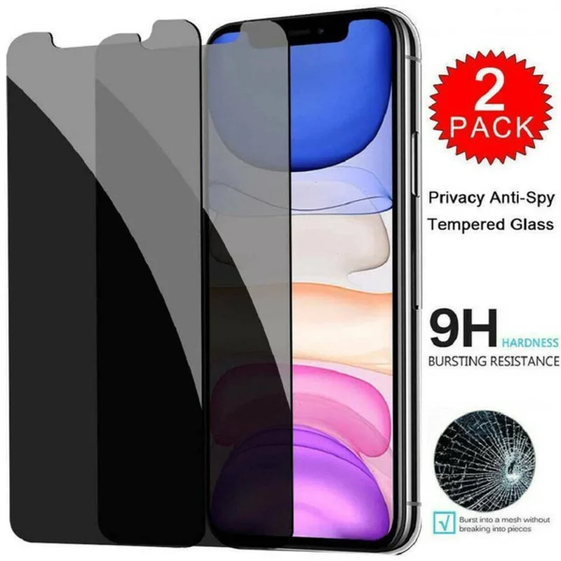 2PCS Anti-Spy Guard Peeping Displayschutzfolie für IPhone 17 Air 16 E 15 14 13 11 Pro Max Plus 12 Mini 17Air gehärtetes Glas Abdeckung