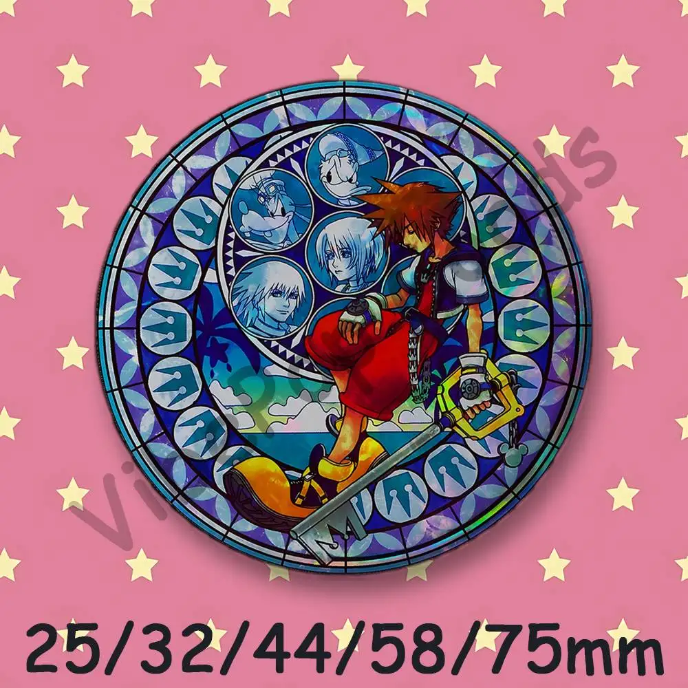 S-Station S-Station of A-Awakening D-Dive to the H-Heart Badge Round IP Peripheral 58 44 32 75 25 mm K-KingdomS Stained Glass H-Hearts - Aliexpress Deal