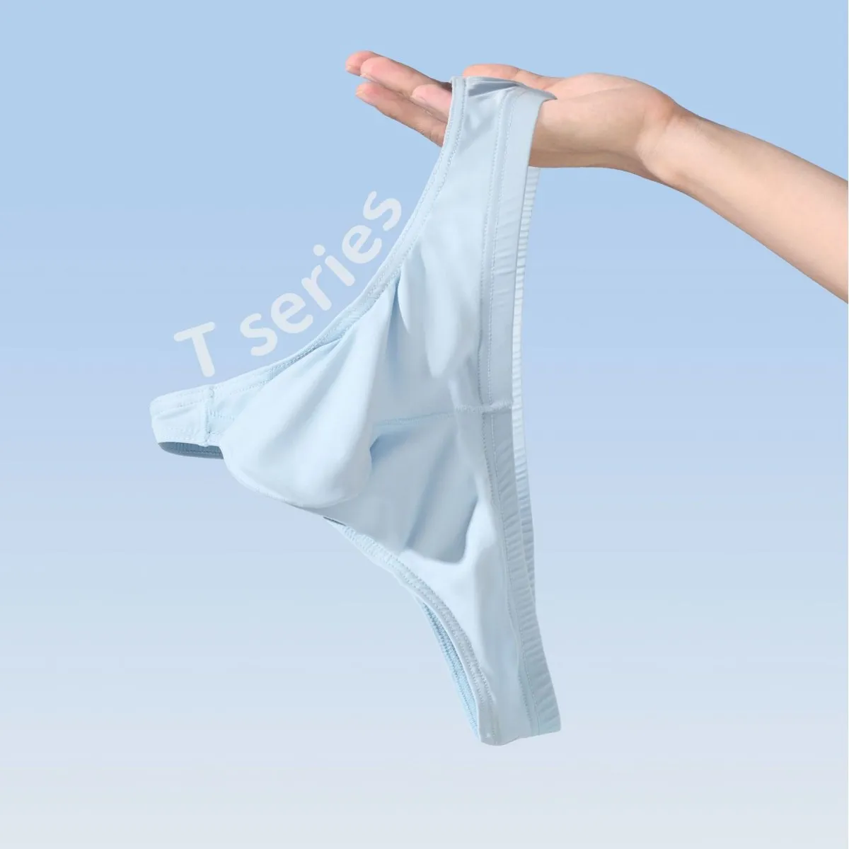 Men Thongs G-string Sexy U Pouch Underwear Ice Silk Solid Color T-back Underpants Breathable Mid-rise Bikini Jockstrap Panties