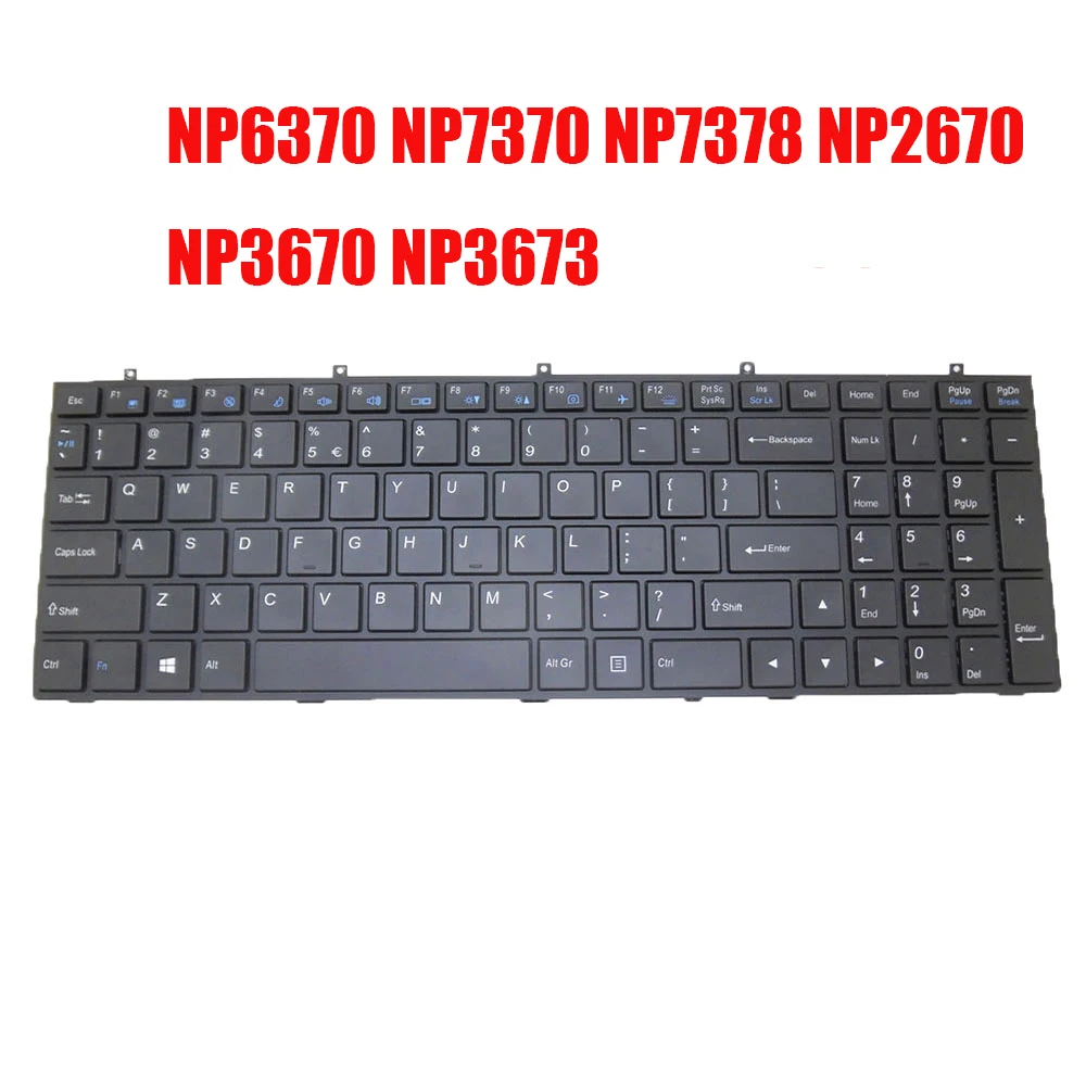 English US Laptop Keyboard For Sager NP6370 NP7370 NP7378 NP2670 NP3670 NP3673 W370ET W370ST W370SS W670SZQ W670RZQ W670RZW New