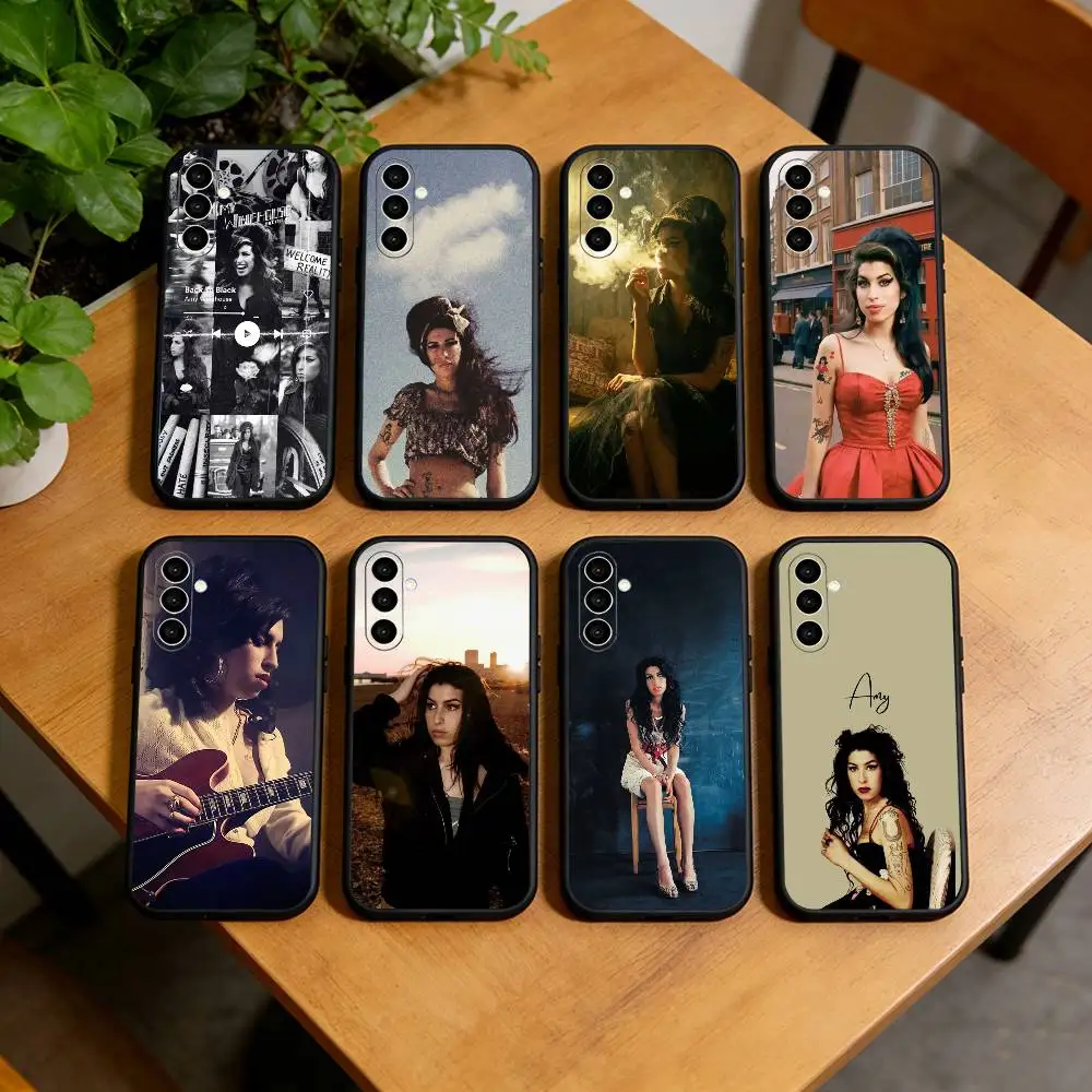 A-Amy W-Winehouse  Phone Case Black Silicone Soft For Samsung Galaxy A73,A72,A71,A70,A53,A52,A51