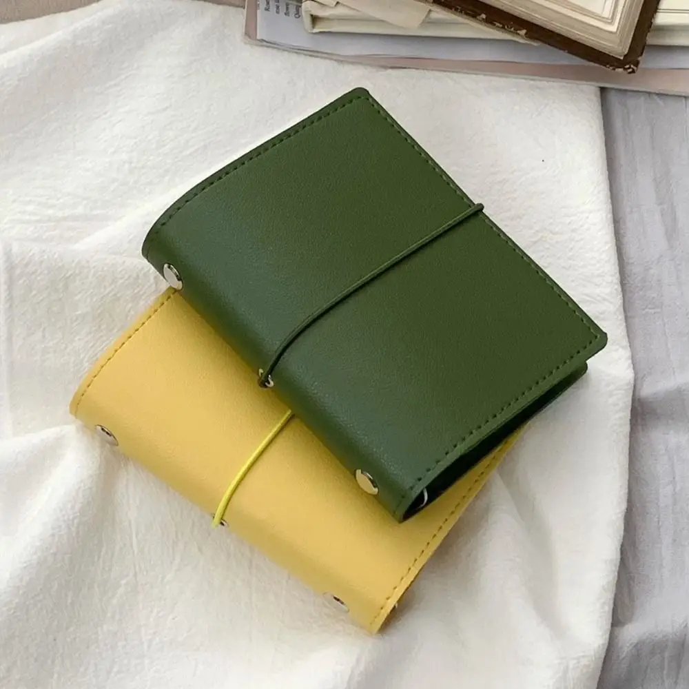 الإبداعية M5 فضفاضة ورقة دفتر صفحة فارغة بولي Leather الجلود جيب صغير دفتر مذكرات 50 ورقة DIY بها بنفسك الموثق دفتر الطالب