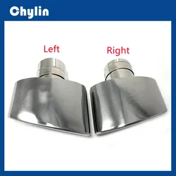 1 Piece 304 Stainless Steel Universal Car Exhaust End Tip 150mm Outlet Rolled Oval Slant Muffler Tail Pipe For Auto Cars