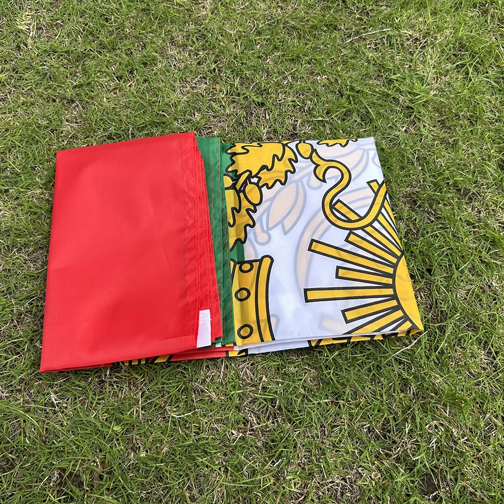 90x150cm Iran Flag Historic Lion Crown Banner, Old Post Constitutional Revolution Flag,  Pahlavi Dynasty Lion and Sun Flag