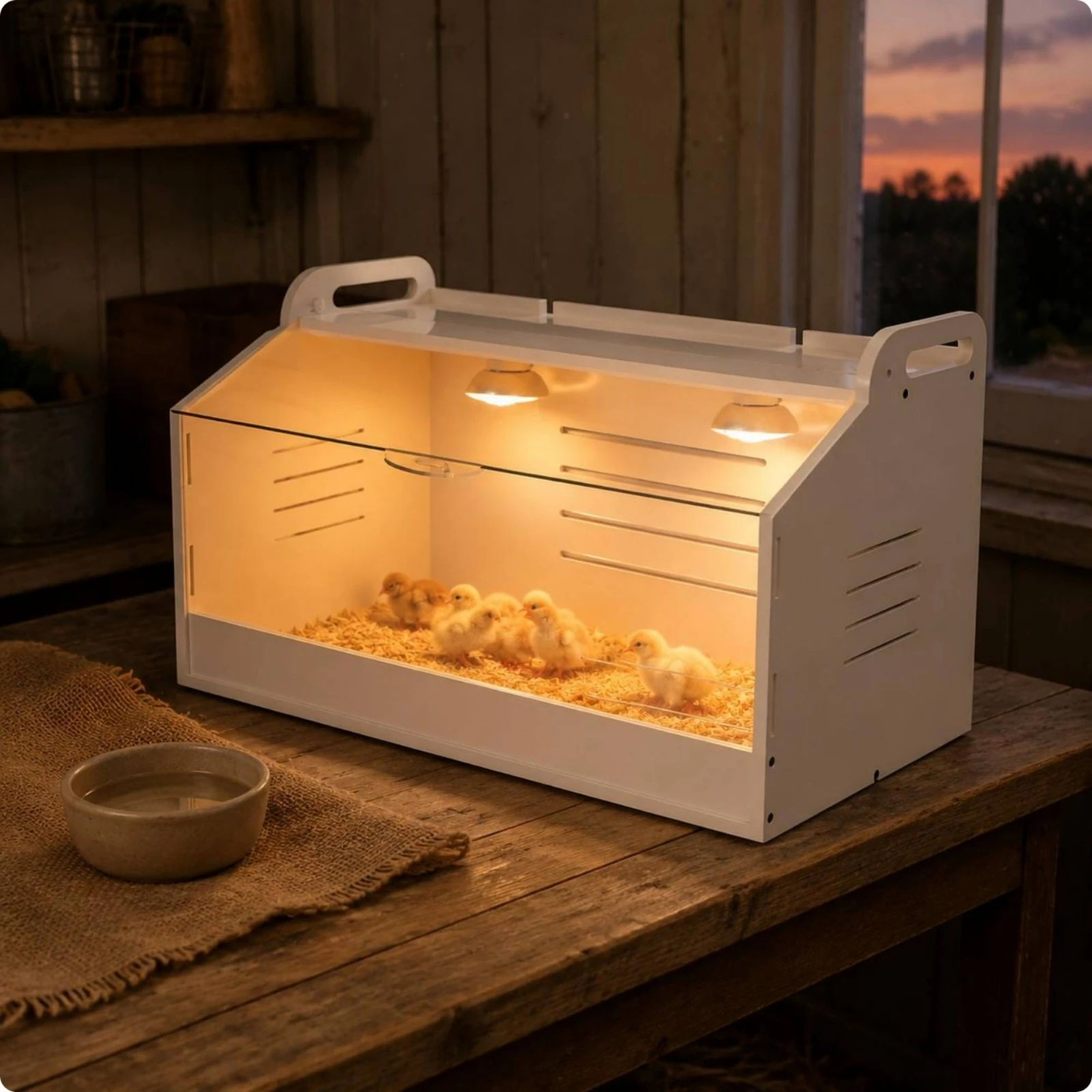 Breeding Incubator Box Ventilated Chick Brooder Box Cold-Blooded Pet Embryo Container Incubator Raised Lip Brooding Chamber view 3