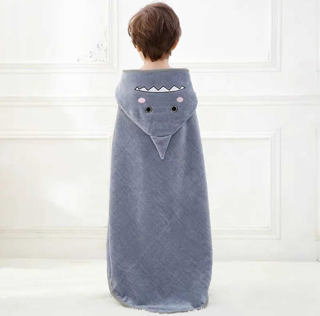 Colorful Luxury Towel Wholesale Animal Face Soft Cute Kids Baby Hooded Bathrobe