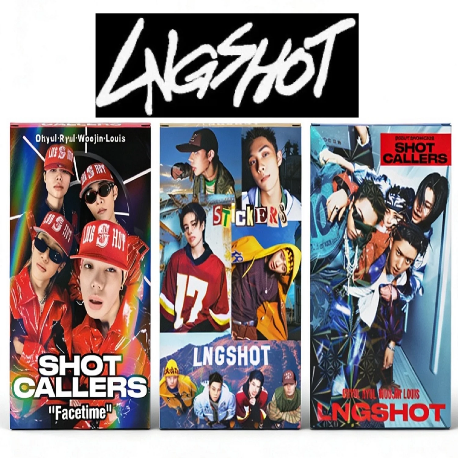 

214 шт. KPOP LNGSHOT НОВЫЙ альбом SHOT CALLERS POP-up Store Saucin' фотокарточки Луи, Охёль, Рёль, Уджин, голографические карты, ломо-карты