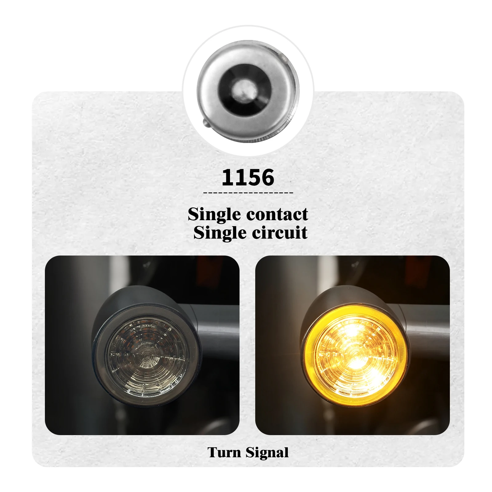 Motorcycle Rear Turn Signals LED Light 1156 Bullet Indicator Insert Amber Lamp For Harley Softail Sportster XL 883 Touring Dyna