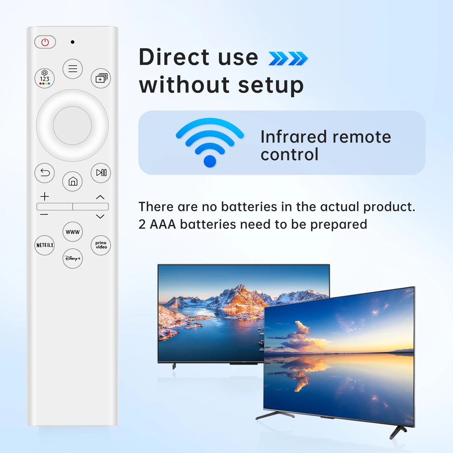 BN59-01385D Remote Replacement for 2018-2025 Samsung Frame, QLED, OLED, Crystal UHD TVs & Monitors