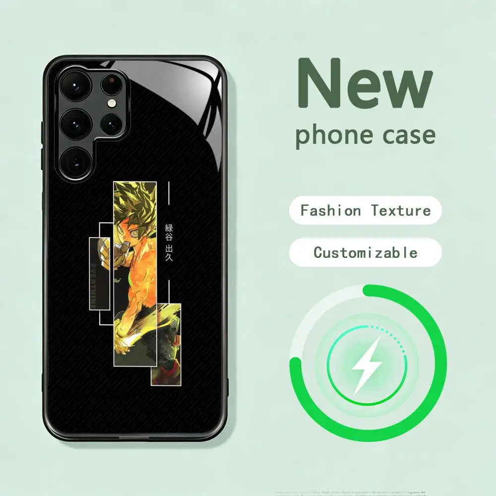Элитный чехол для телефона My Hero Academia для Samsung S26 S25 S24 S23 S22 S21 S20 Plus Ultra Note20, стеклянный магнитный чехол