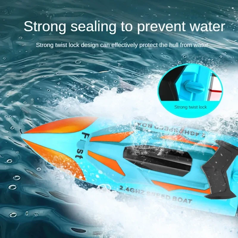 Lancha rc de alta velocidade, hélice dupla, modelo de barco elétrico com controle remoto, brinquedo para presente, barco de corrida 2.4g, modelo de barco de competição