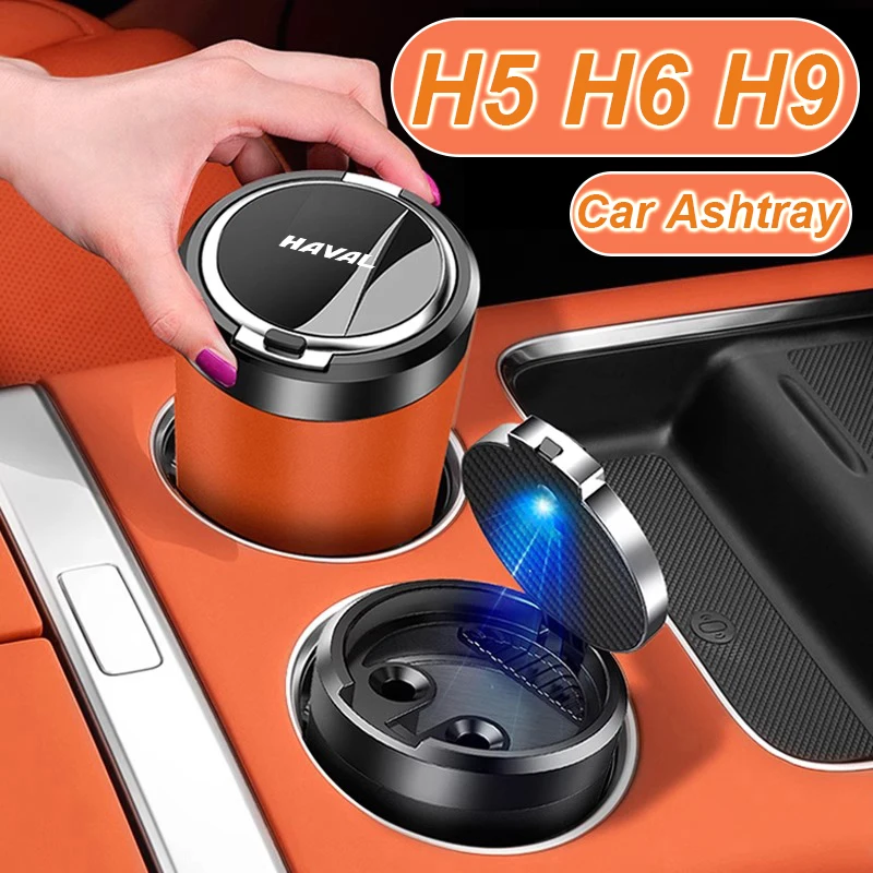 

Car Ashtray Anti Smell For Haval H6 PHEV Hi4 H5 H6 GT H9 2025 Accessories The latest styles of 2025 Ashtray With LED Light