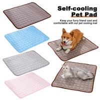 Durable Pet Pad Self-cooling Pet Mat for Dogs Cats Ice Silk Dog Pad for Kennel Sofa Car Seat Summer Cool Cushion for Home Travel