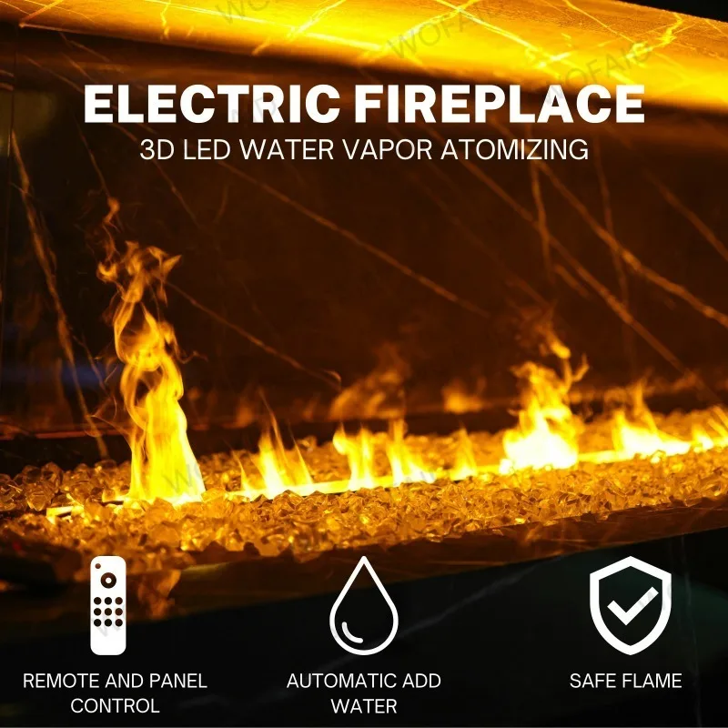 

3D светодиодный распылитель пара - компактный электрический каминный увлажнитель для небольших помещений, настенное крепление или отдельно стоящий, многофункциональный