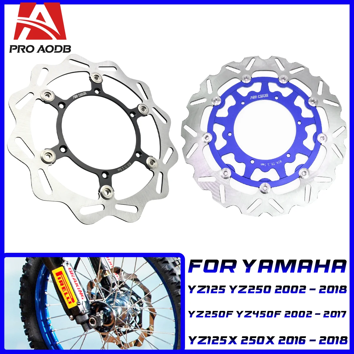 

Front 320mm Floating Brake Disc Rotor Disk For Yamaha YZ125 YZ250 YZ250F YZ250X YZ400F YZ450F WR125 WR250 WR250F WR400F WR450F