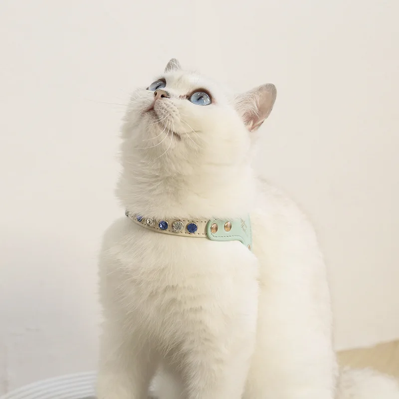 PU Leather Dog Cat Harness Vest and Leash Set Imitation Diamond Pet Harness Puppy Small Dog Cat Harness Pet Supplies