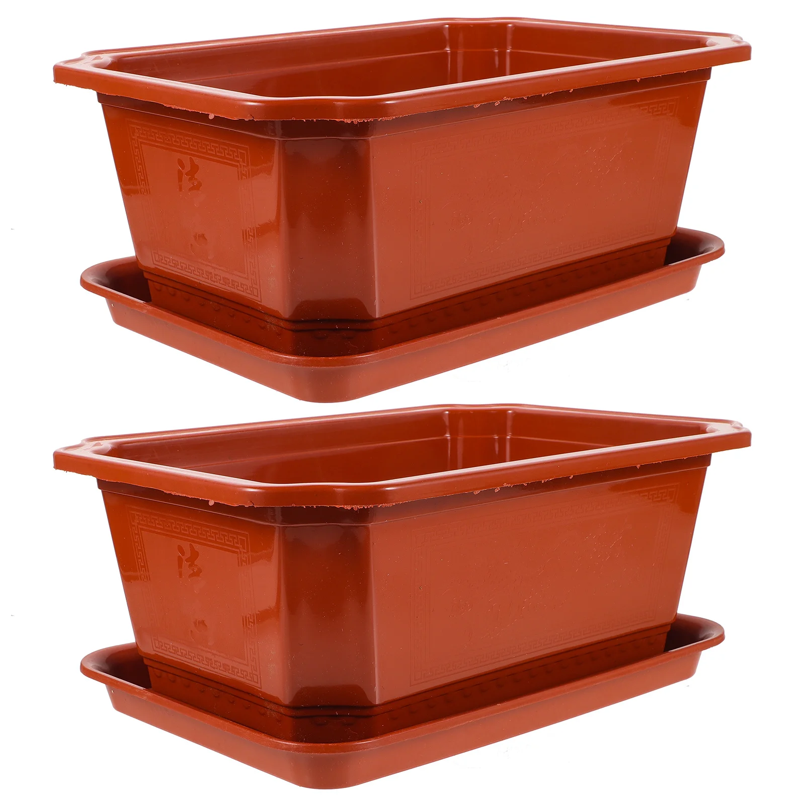 2 قطعة أواني بونساي بلاستيكية أنيقة مثالية للنباتات الداخلية والأعشاب العصارية هدية إبداعية لزملاء أصدقاء العائلة