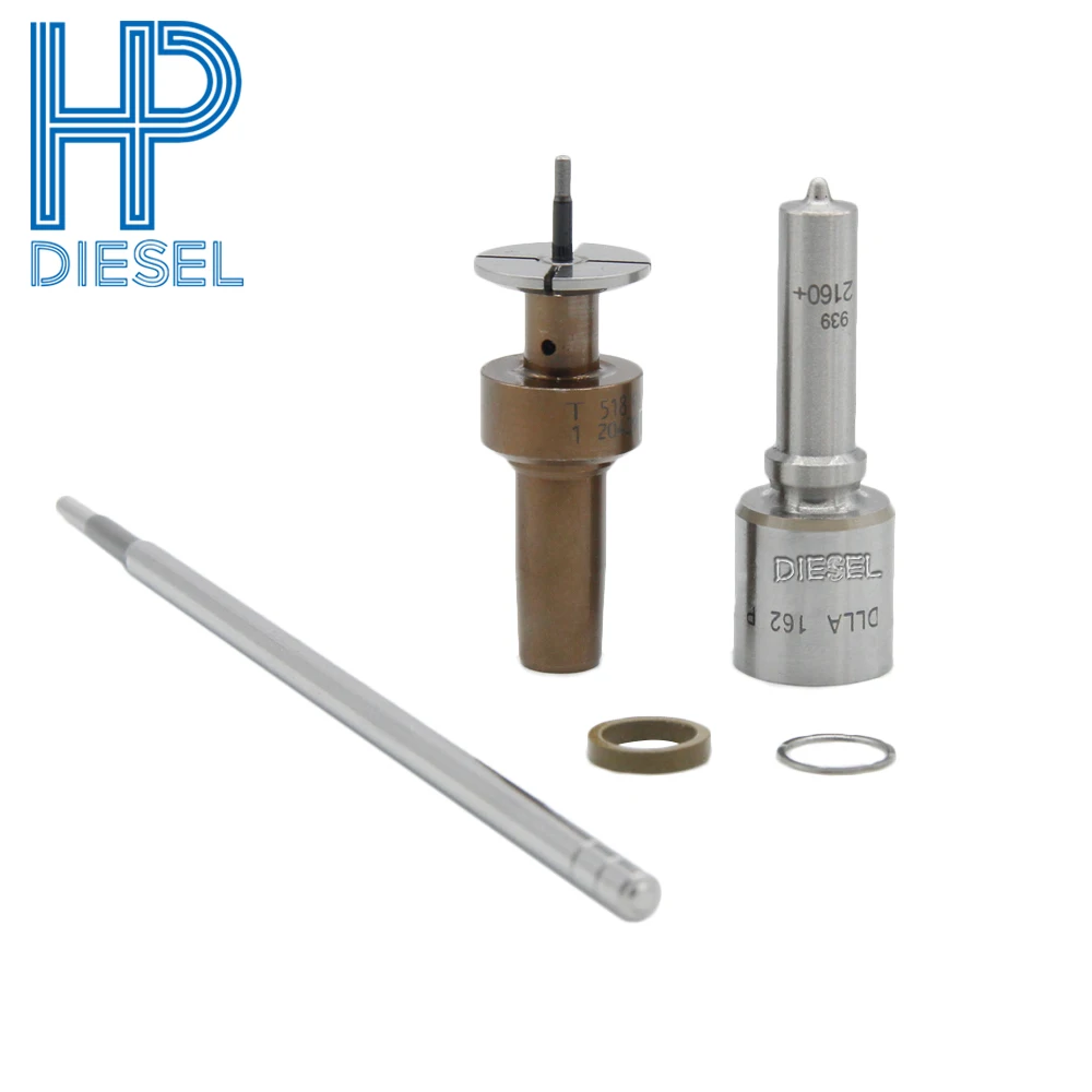 110 Series Injector Repair Kit for Bosch Fuel Injector 0445110647, Nozzle DLLA162P2160, Control Valve F00VC01502, Engine Part