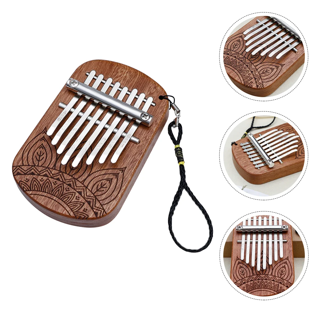 Thumb 8 Key Kalimba Musical Instrument Supply Home Finger Piano Instruments 8-Key Small Wood Manganese Steel for Beginners