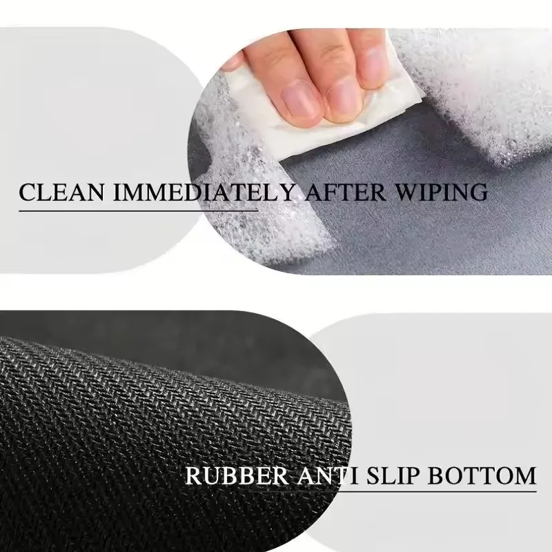 3Pcs Solid Color Diatomaceous Earth Bathroom Mat Set Super Absorbent Non-Slip Quick Drying Mat with Toilet U-Shaped Bathroom Rug