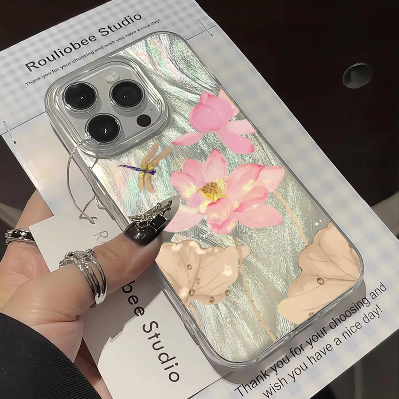 

Oil Painting Flowers Pattern Phone Case For Xiaomi 14T 13T Pro 11 Lite 5G Laser Shockproof Cover For Poco X5 X6 X7 M6 Pro Funda