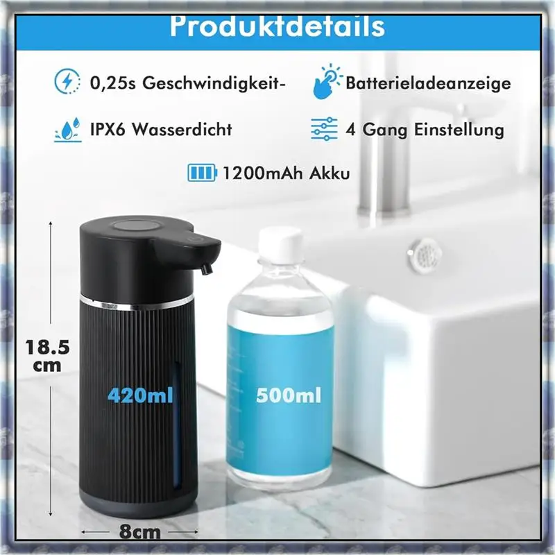 The New Wall Mounted Automatic Soap Dispenser With Rechargeable USB For Bathroom And Kitchen