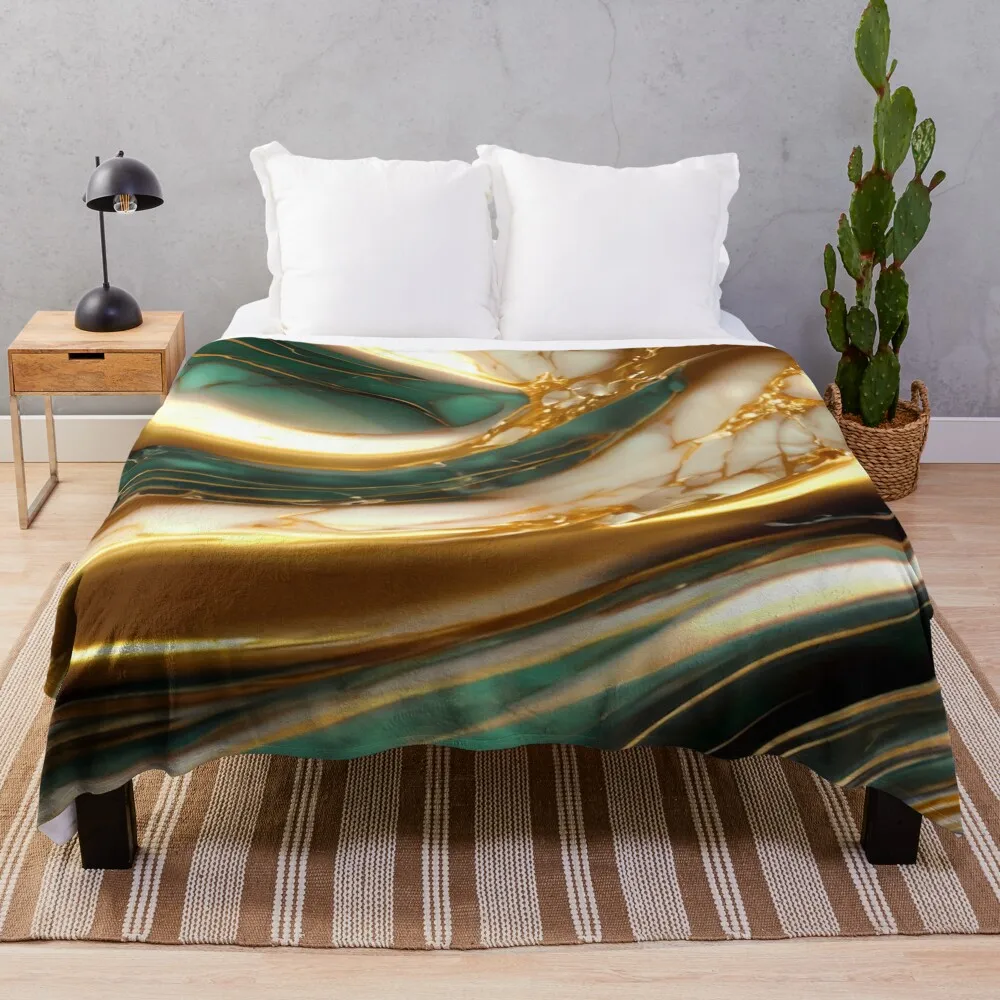 

Forest Paradise Alcohol Ink Throw Blanket Softest for winter Weighted Soft Big Blankets