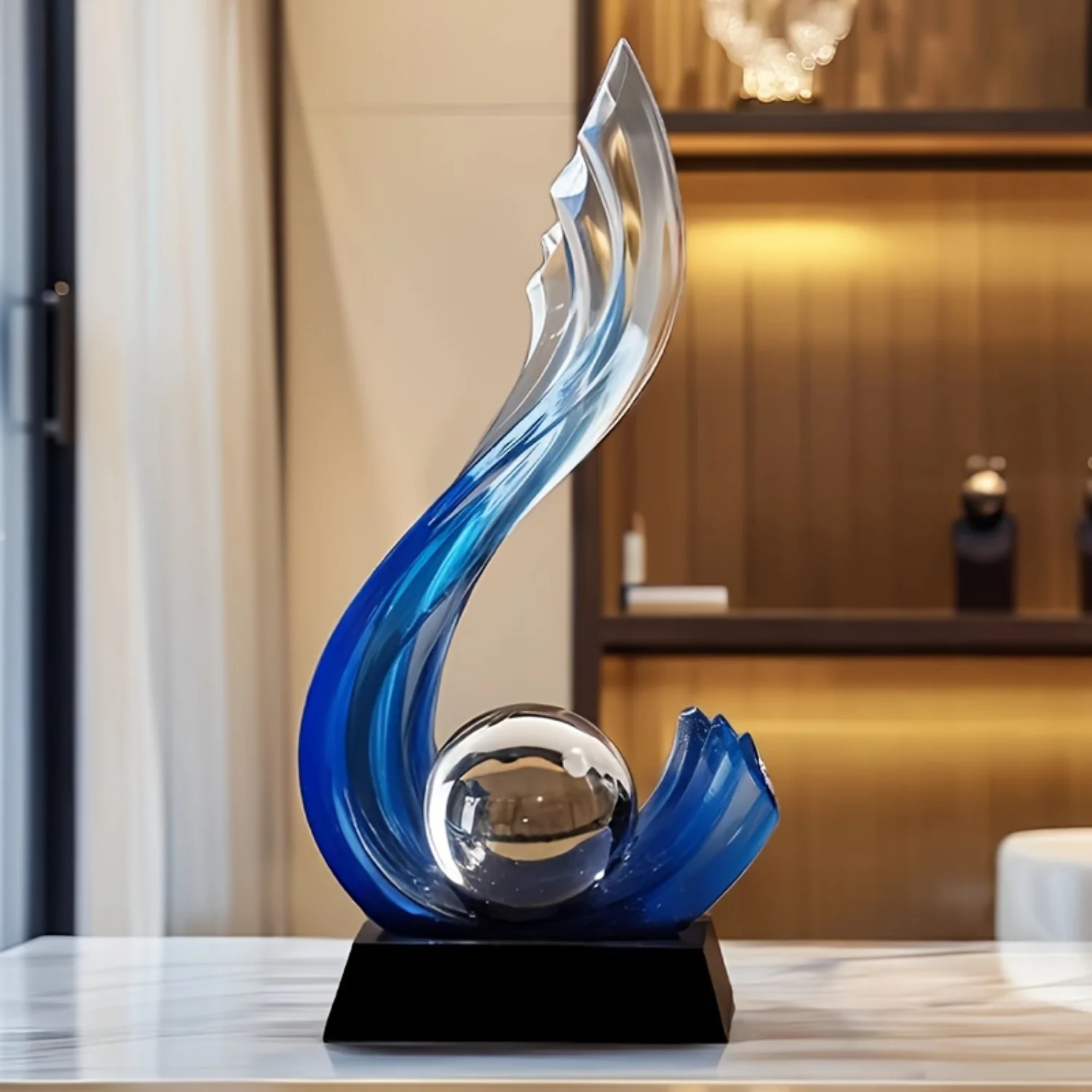 Коллекционные фигурки из скульптуры из смолы — современные креативные детали для внутреннего декора для различных типов комнат — разделенный конец без электричества