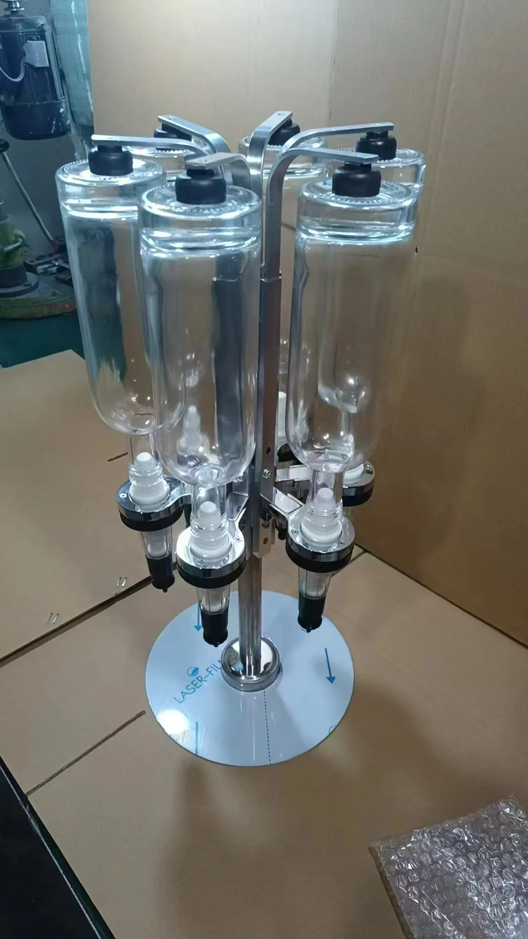 370 or 500ml Can Be Rotated Design 6 Head Perfume bar Entire Store Perfume Display Stand 6 Bottles Perfume Vending Machine