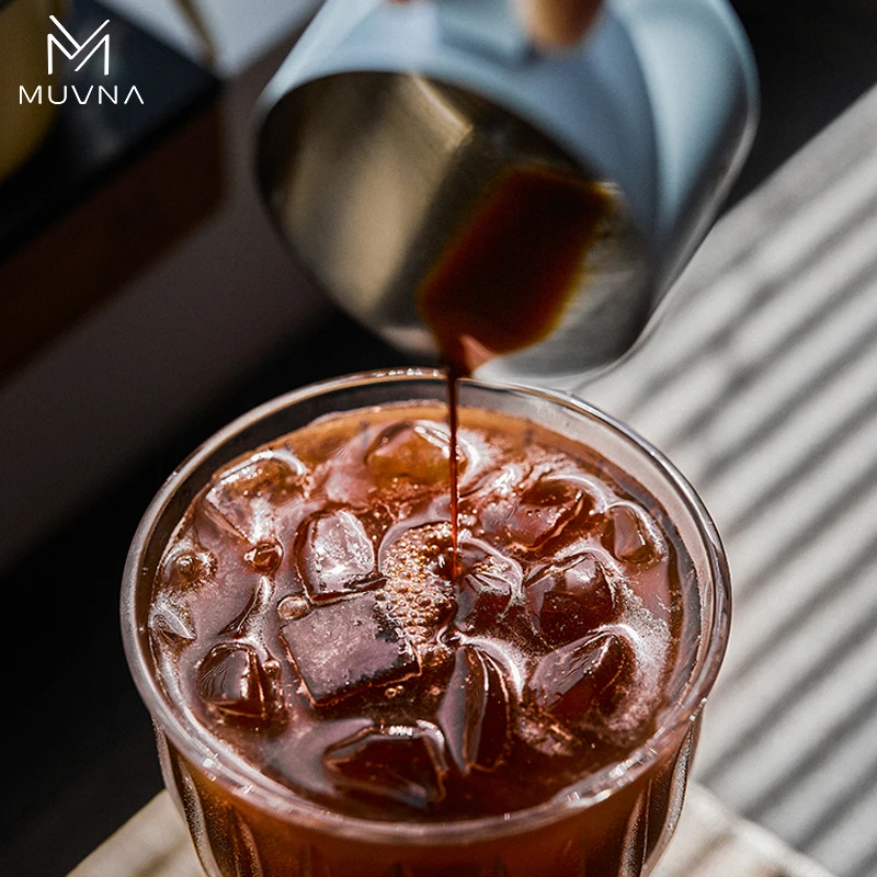 MUVNA Espresso Measuring Cup,100ml Stainless Steel Coffee Shot Glass with Scale,Concentrate Extraction Cup Barista Tool