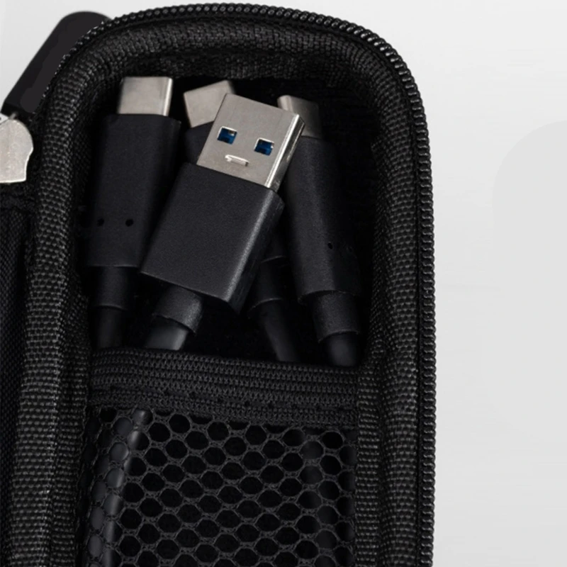 حقيبة تنظيم كابلات السفر، سعة كبيرة، ملحقات إلكترونية للسفر، كابل سلك للرجال والنساء